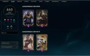 Conta lol 460 Skins Platina 3
