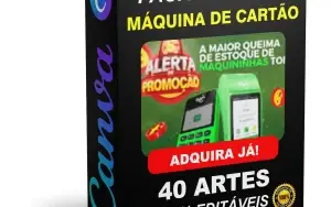 Pack Canva Máquina de Cartão - 40 Artes Editáveis
