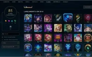CONTA PLATINA 4 - 41 CAMPEÕES - 41 FRAGMENTOS DE SKINS