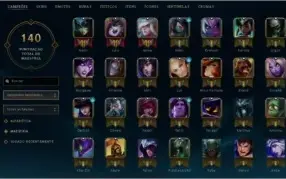CONTA PLATINA 4 - 41 CAMPEÕES - 41 FRAGMENTOS DE SKINS