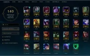 CONTA PLATINA 4 - 41 CAMPEÕES - 41 FRAGMENTOS DE SKINS