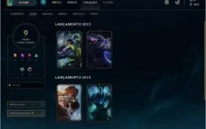 57 Campeões, 9 Skins com Zed Campeonato - LEAGUE OF LEGENDS