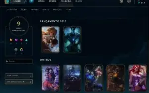 57 Campeões, 9 Skins com Zed Campeonato - LEAGUE OF LEGENDS