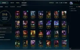 CONTA LEAGUE OF LEGENDS, PRATA 2, 102 CAMPEÕES 13 SKINS