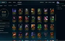 CONTA LEAGUE OF LEGENDS, PRATA 2, 102 CAMPEÕES 13 SKINS