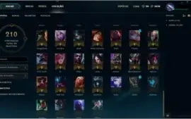 CONTA LEAGUE OF LEGENDS, PRATA 2, 102 CAMPEÕES 13 SKINS