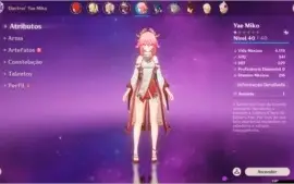 CONTA GENSHIN IMPACT AR 33 COM DILUC E YAE MIKO + BENÇÃO 16D
