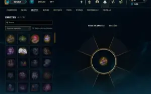 Mestre com 45 Champs e 2 Skins + 8 Fragmentos