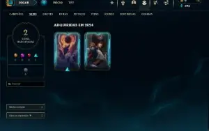 Mestre com 45 Champs e 2 Skins + 8 Fragmentos
