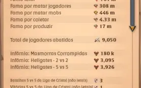 Conta Albion Online 780m fama, 4 coletatas t8 