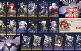 Honkai Star Rail Jing E1+Luocha+Silverwolf+Seele+Welt E1