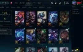 CONTA SMURF UNRANKED COM BASTANTE CHAMPS E ALGUMAS SKINS