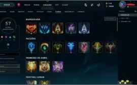 CONTA SMURF UNRANKED COM BASTANTE CHAMPS E ALGUMAS SKINS