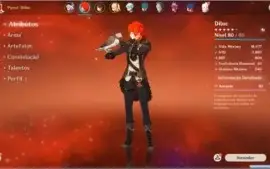 Conta completa Genshin Impact três 5 estrelas  AR 50