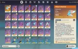 Conta completa Genshin Impact três 5 estrelas  AR 50