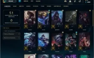 Conta ouro 3 com 32 champs e 3 skins