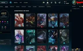SUPER CONTA DE LOL COM TODOS PERSONAGENS E QUASE 500 SKINS!