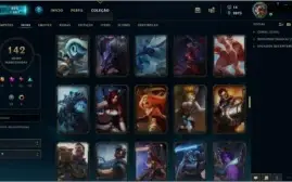 Conta League of Legends Platina 3. 142 skins, 20 jogos.