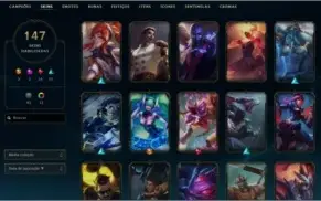 Conta de League of Legends com muita skin