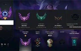 Conta Lol MESTRE 220 PONTOS, CONTA VALORANT IMORTAL,