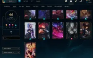 Conta Gold III (Solo Duo), Gold I (Flex), Nível 175, 46 skin