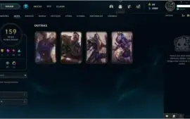Conta LVL 341 OURO IV + Todos Campeões + 159 Skins