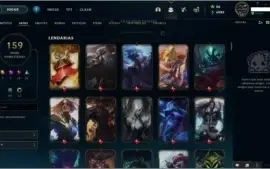 Conta LVL 341 OURO IV + Todos Campeões + 159 Skins