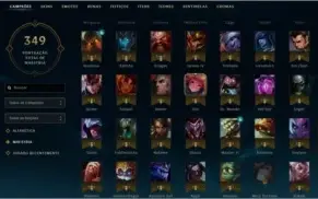 Conta LoL - Gold V Flex 135 Skins e 128 Campeões