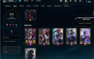 Conta bronze 4 com 89 Champs e 80 Skins + 5 Prestigios