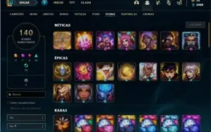 Conta bronze 4 com 89 Champs e 80 Skins + 5 Prestigios