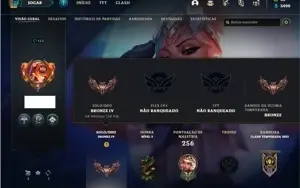Conta bronze 4 com 89 Champs e 80 Skins + 5 Prestigios