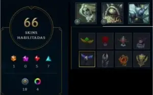 CONTA LOL muitas skin