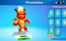 Conta Stumble Guys com skin especial e 3 emote especial