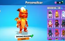 Conta Stumble Guys com skin especial e 3 emote especial