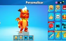 Conta Stumble Guys com skin especial e 3 emote especial