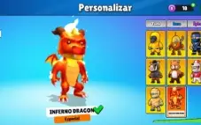 Conta Stumble Guys com skin especial e 3 emote especial