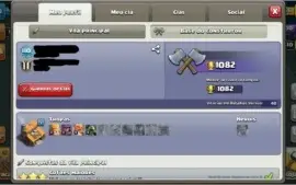 CONTA CLASH OF CLANS CV9 90% FULL