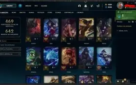 CONTA BRONZE 1, COM 153 CAMPEÕES E 152 SKINS LVL 327 1679 RP