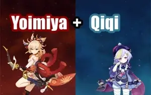 Conta Genshin Impact AR 5 com Yoimiya e Qiqi