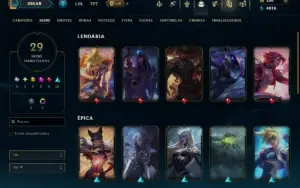 Unranked com 50 Champs e 29 Skins