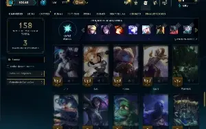 Unranked com 60 Champs e 14 Skins
