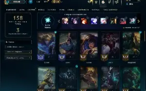 Unranked com 60 Champs e 14 Skins
