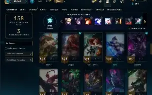 Unranked com 60 Champs e 14 Skins
