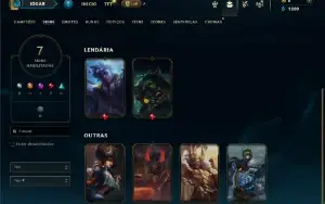 Urnanked com 20 Champs e 7 Skins + 6 Fragmentos