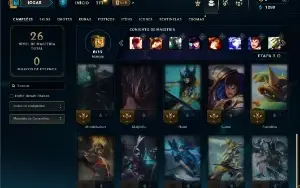 Urnanked com 20 Champs e 7 Skins + 6 Fragmentos