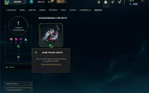 Urnanked com 20 Champs e 7 Skins + 6 Fragmentos