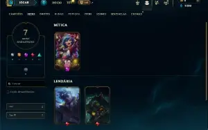 Urnanked com 20 Champs e 7 Skins + 6 Fragmentos