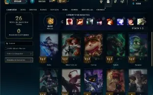 Urnanked com 20 Champs e 7 Skins + 6 Fragmentos
