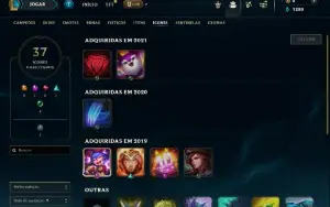 Urnanked com 20 Champs e 7 Skins + 6 Fragmentos