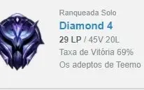 CONTA DIAMANTE 4 SMURF 69% W/R